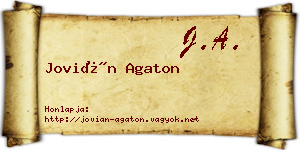Jovián Agaton névjegykártya